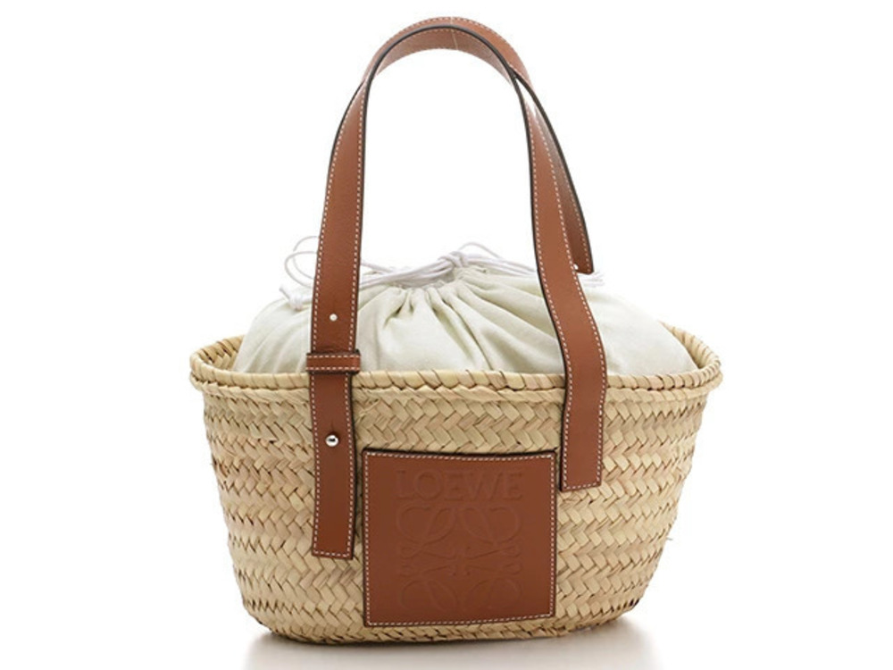 Loewe Basket Bag Brown Raffia SJ